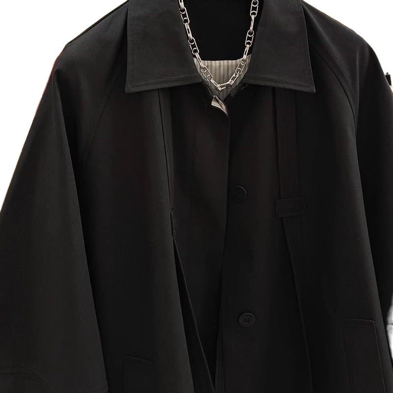 Dámsky stredne dlhý kabát z Oxford bavlny, Slim fit, dlhé rukávy, stredná hrúbka, hlavná tkanina 95%+