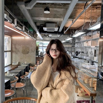 Pamukasti kardigan s kapuljačom i zatvaračem, široka silueta, dugi rukavi, za jesen-zimu