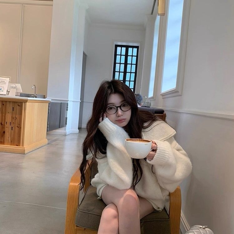 Pamukasti kardigan s kapuljačom i zatvaračem, široka silueta, dugi rukavi, za jesen-zimu