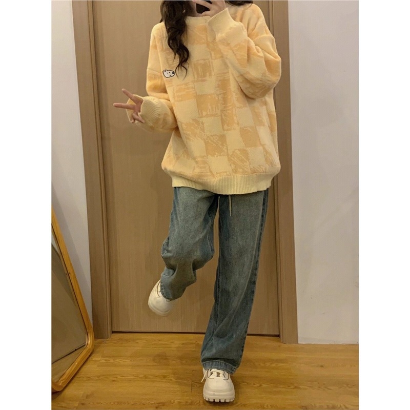 Yan Weiting džemper, polo ovratnik, dugi rukavi u stilu princeze, Ice Silk-Spandex mješavina, ovčja vuna