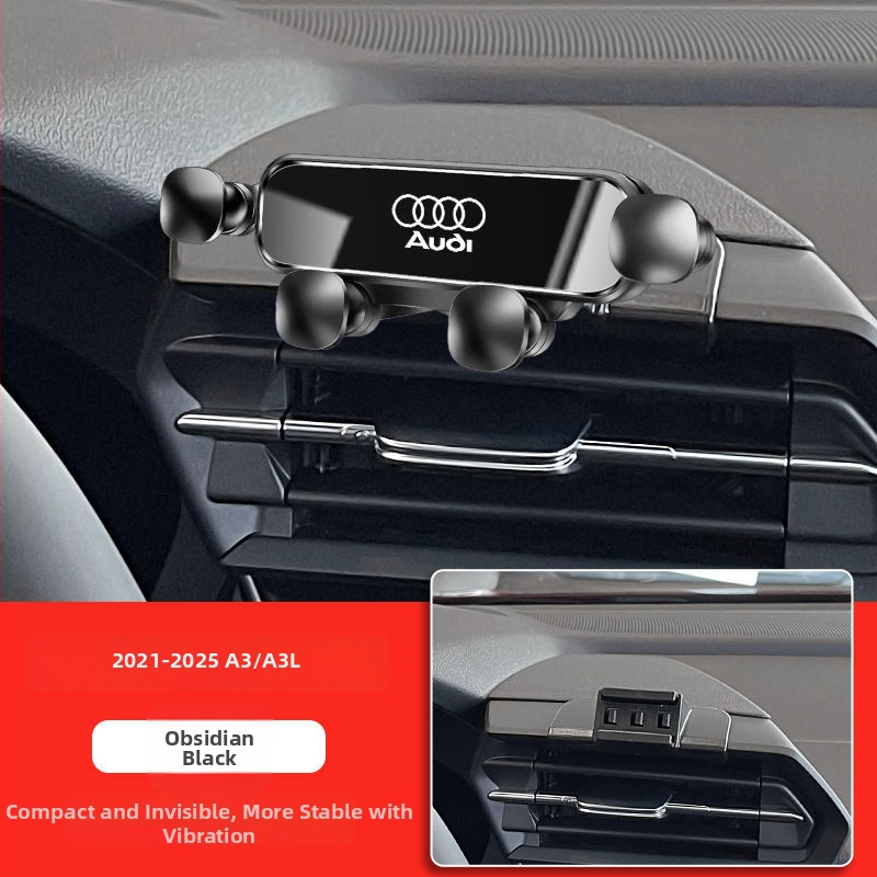 Audi armatuurlaua telefonihoidja — klõpsuga kinnitamine, nelja punktiga kinnitustüüp, ühildu Audi mudelitega A4L A6L A3 Q5L Q2L Q3 A5 A7 Q7 A8L Q8