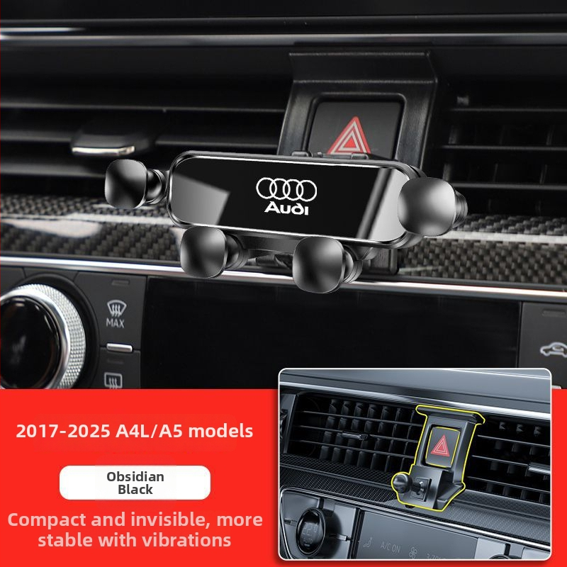 Senzhong Autode telefonihoidja Audi jaoks: A4L, A6L, A3, Q5L, Q2L, Q3, A5, A7, Q7, A8L, Q8 – paneelile kinnitamine, Snap-On paigaldus