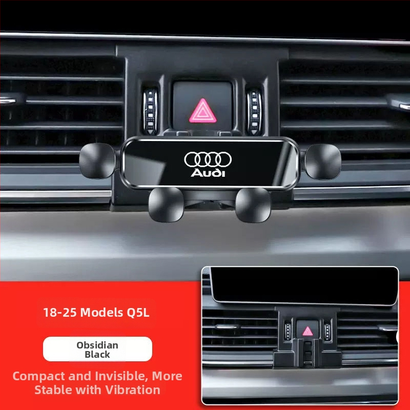 Senzhong Autode telefonihoidja Audi jaoks: A4L, A6L, A3, Q5L, Q2L, Q3, A5, A7, Q7, A8L, Q8 – paneelile kinnitamine, Snap-On paigaldus