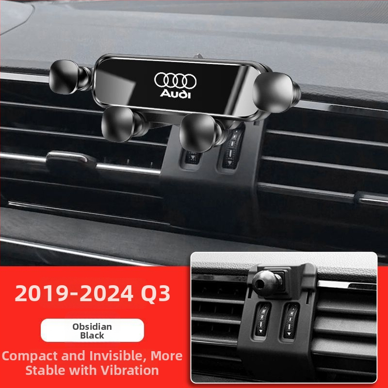 Senzhong Autode telefonihoidja Audi jaoks: A4L, A6L, A3, Q5L, Q2L, Q3, A5, A7, Q7, A8L, Q8 – paneelile kinnitamine, Snap-On paigaldus