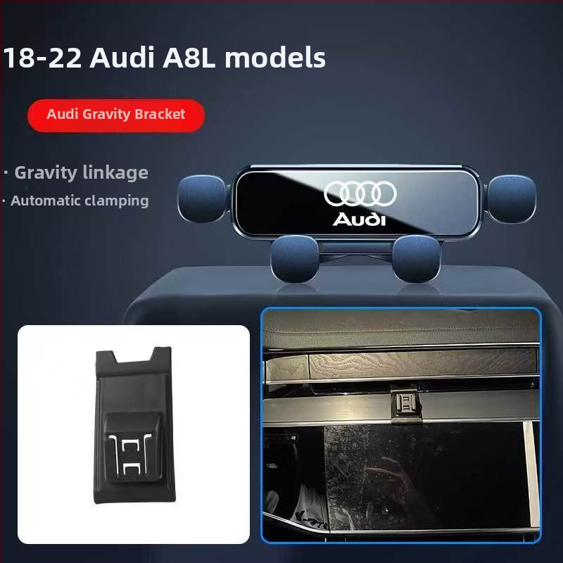 Senzhong Autode telefonihoidja Audi jaoks: A4L, A6L, A3, Q5L, Q2L, Q3, A5, A7, Q7, A8L, Q8 – paneelile kinnitamine, Snap-On paigaldus