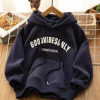 Korejskog stila hoodie s kapuljom, fleece podstava, debeli zimski sloj, unisex udoban kroj, 90% poliester
