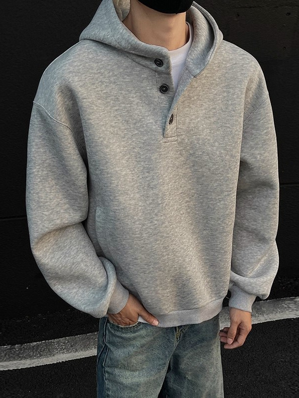 Unisex debeli hoodie s kapuljom i zatvaračem, proljeće 2025, jednobojni, ležeran kroj, dugi rukavi, poliester.