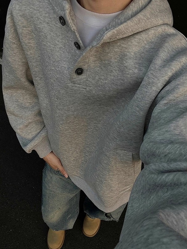 Unisex debeli hoodie s kapuljom i zatvaračem, proljeće 2025, jednobojni, ležeran kroj, dugi rukavi, poliester.