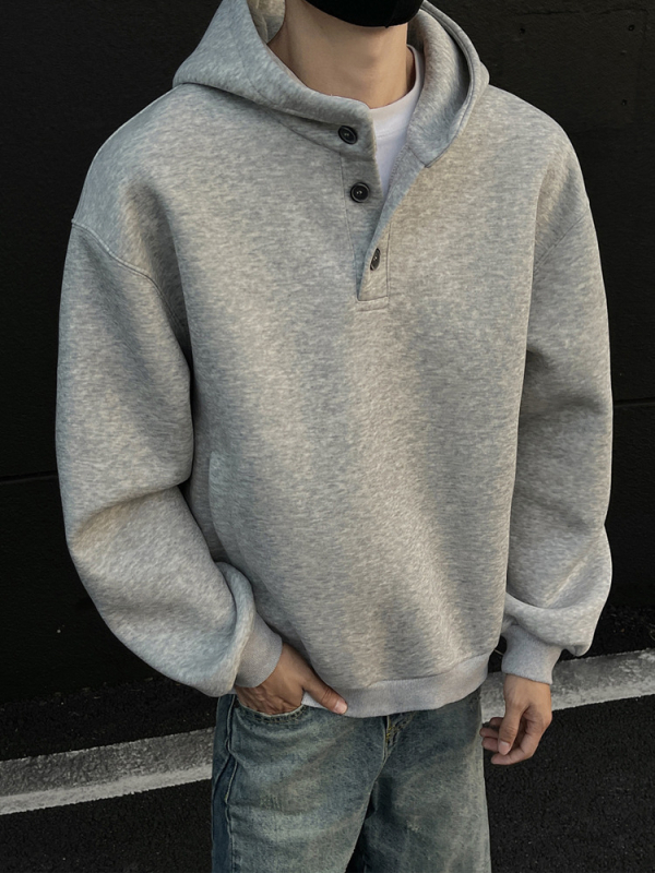 Unisex debeli hoodie s kapuljom i zatvaračem, proljeće 2025, jednobojni, ležeran kroj, dugi rukavi, poliester.