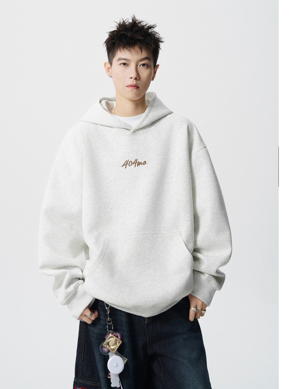 Duks s kapuljom od flisa s tiskom američkih slova, poliester materijal, fleece podstava, širok kroj