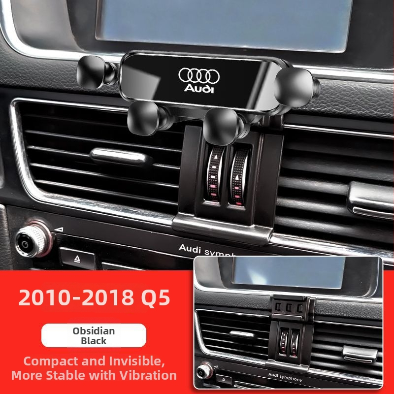 Audi auto telefonihoidja Snap-On armatuurlaudade kinnitusega, nelja punktiga kinnitusdisain, ühilduv A4L/A6L/A3/Q5L/Q2L/Q3/A5/A7/Q7/A8L/Q8