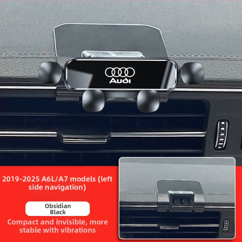 Senzhong Audi automobilio telefono laikiklis ant prietaisų skydelio, Snap-On montavimas, keturių taškų veidrodžio stilius