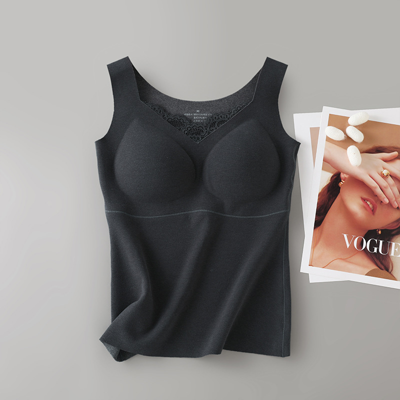 Női termál mellény – alapréteg Mulberry selyemből, 90–95% selyem, vékony anyag (101–120 g/m2), V-nyak, egy réteg, egyszínű