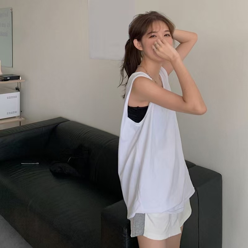 Split Book Szabadon szabott, ujjatlan felső halterneck-kialakítással – középmérethossz, Milk Silk poliészter keverék 95%+