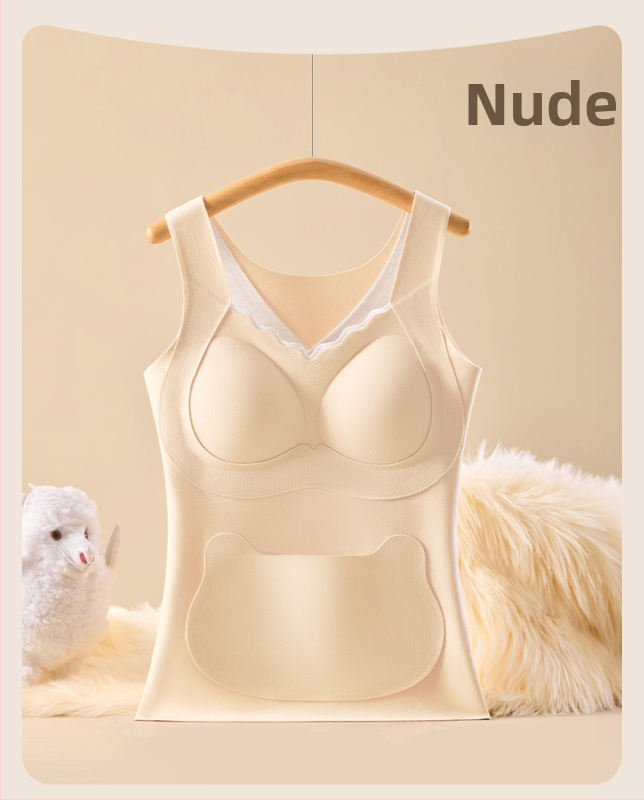 Termo vesta pre tínedžerky, V výstrih, Dvojitá vrstva, s vsadenou podprsenkou, hustý polyester 80-90%