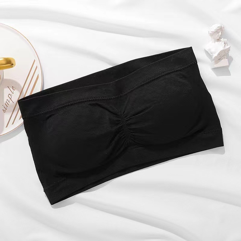 Sima bandeau melltartó pánt nélkül, 3/4 kosár, ultra vékony formázott kosár, nejlon anyag, funkció: láthatatlan ruhák alatt