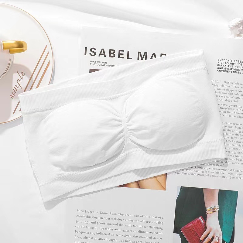 Sima bandeau melltartó pánt nélkül, 3/4 kosár, ultra vékony formázott kosár, nejlon anyag, funkció: láthatatlan ruhák alatt