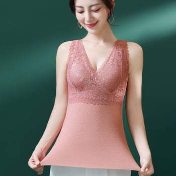 Termikus mellény beépített melltartóval és fleece-béléssel, vastag poliészter 251–300 g/m2, De Velvet