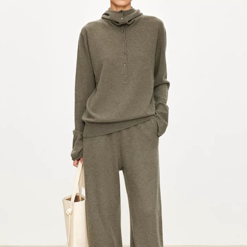 Női kapucnis gyapjú kötött pulóver, 95% gyapjú, hosszú ujjú, pull-over stílus, japán-koreai casual stílus, őszi 2025