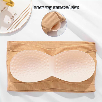 Bezramienková Bandeau podprsenka, vypchatá, 3/4 košíček, ultratenké tvarované misky, základná vrstva
