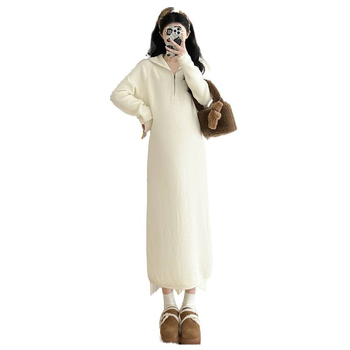 Φορμά εγκυμοσύνης με γιακά τύπου ναυτικό, μακριές μανίκια, μήκος midi, ύφασμα από μίγμα μαλλιού, βισκόζη 30–50%