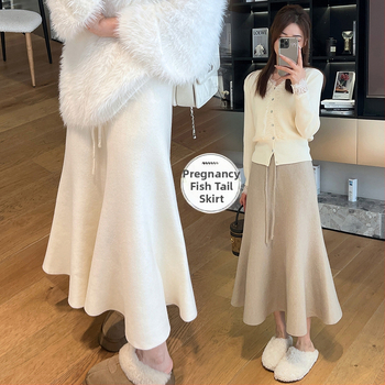 Sirēnas siluetas svārki, gari, adīti no kašmira maisījuma 30–50%, augsta elastība