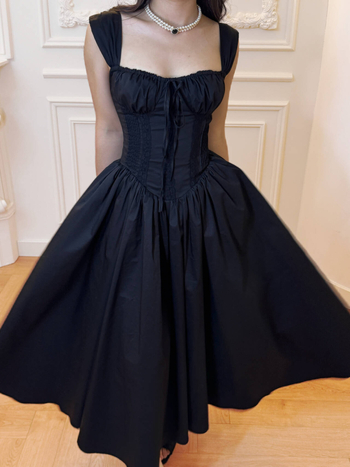 Μακριά φόρεμα χωρίς μανίκια με τιράντες, ψηλή μέση, patchwork σχέδιο, φερμουάρ