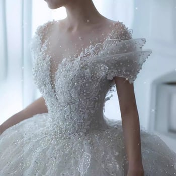 Vjenčana haljina s tutu suknjom, organza, 30–50% finih vlakana, bez rukava, struk srednji