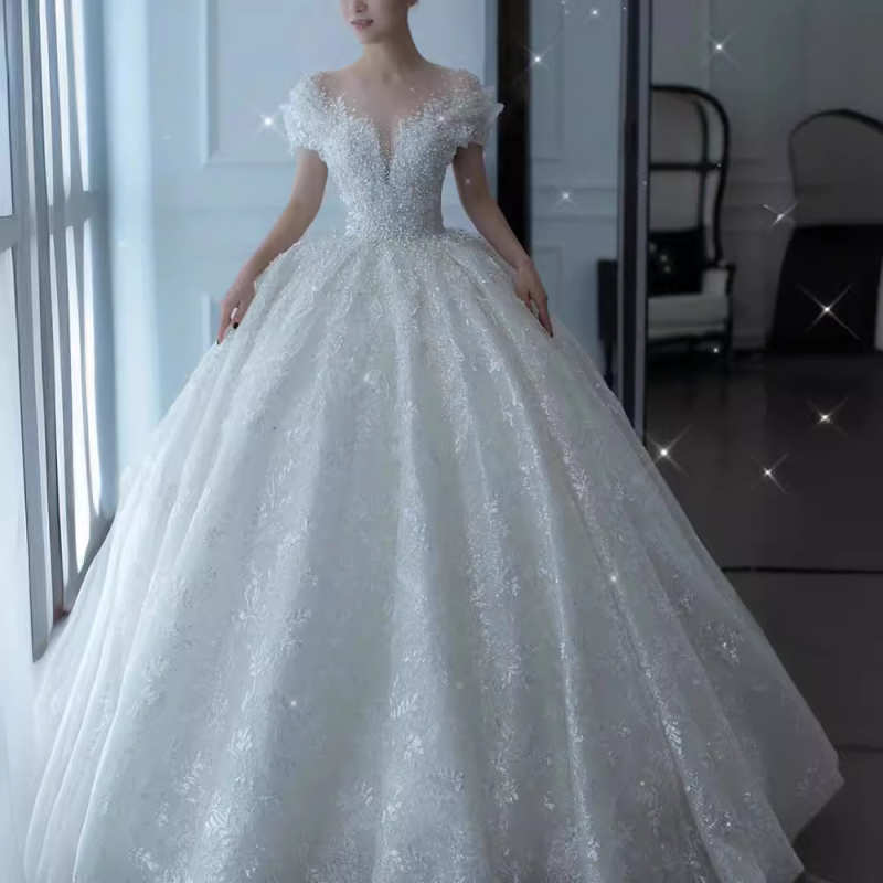 Vjenčana haljina s tutu suknjom, organza, 30–50% finih vlakana, bez rukava, struk srednji
