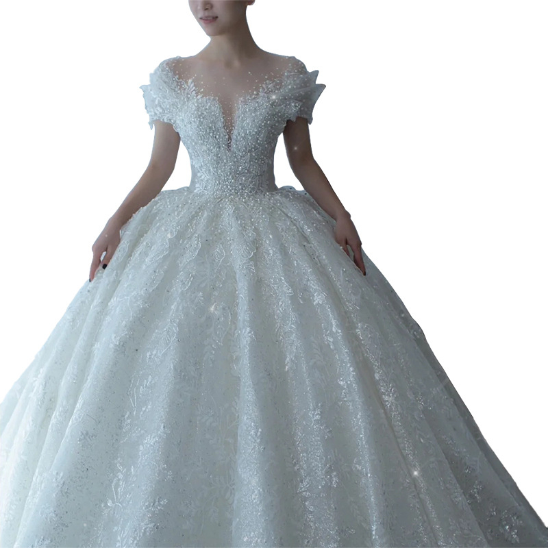 Vjenčana haljina s tutu suknjom, organza, 30–50% finih vlakana, bez rukava, struk srednji