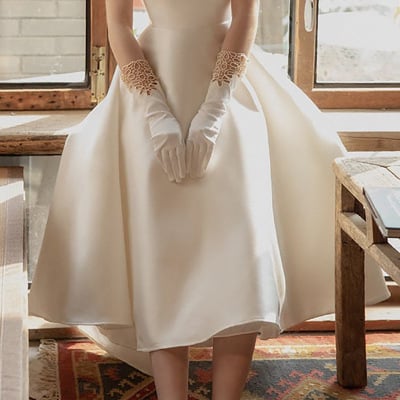 Večernja haljina - Hepburn stil, A-linija, bez rukava, duga haljina, struk u sredini, poliester