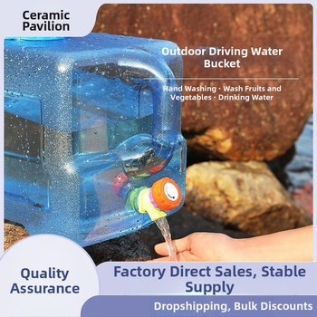 Ārējais ūdens uzglabāšanas kannas ar krānu, PU materiāls, mini izmērs, ciets korpuss, ziemas 2023 izlaidums, iekšējā dokumentu nodalījums