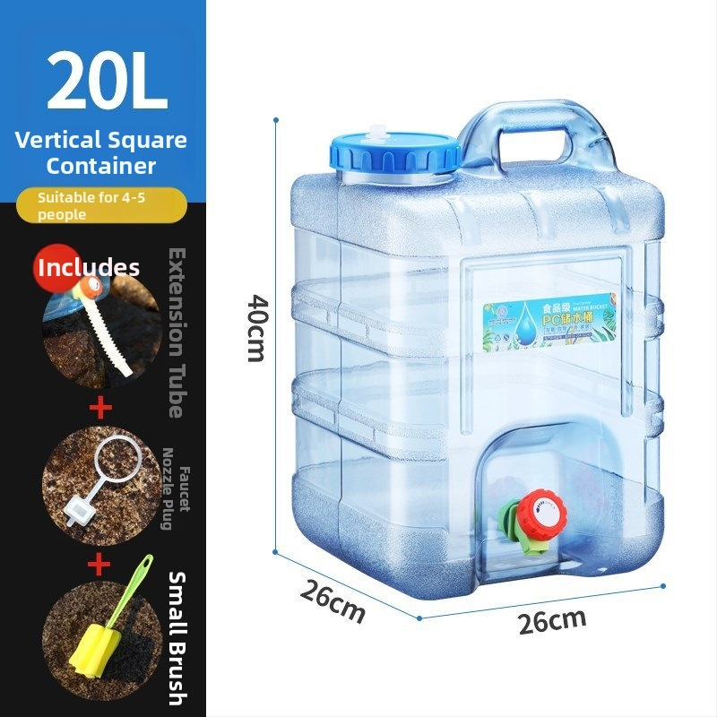 Ārējais ūdens uzglabāšanas kannas ar krānu, PU materiāls, mini izmērs, ciets korpuss, ziemas 2023 izlaidums, iekšējā dokumentu nodalījums