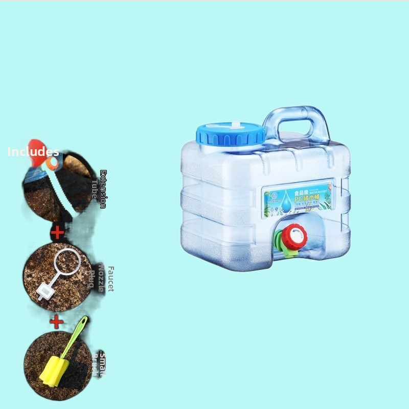 Ārējā ūdens uzglabāšanas kanna ar krānu, lielas ietilpības tīra ūdens tvertnes kemperiem (PU; ciets korpuss; iekšējā konstrukcija: dokumentu soma; unisex stils; Ziemas 2023 izlaidums)