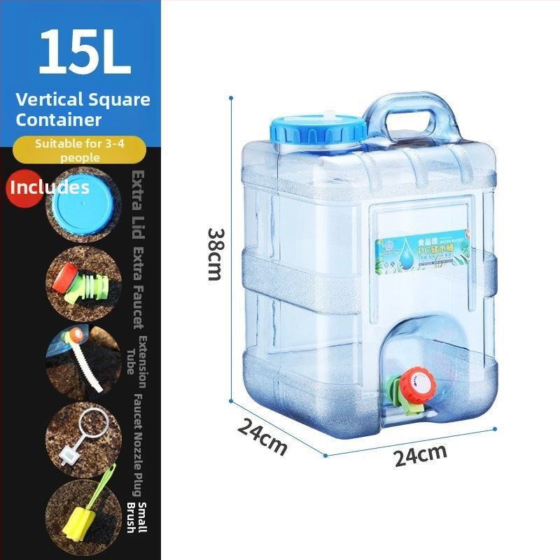 Āra ūdens uzglabāšanas kanna ar krānu, PU materiāls, cieta konstrukcija, iekšējā dokumentu kabata