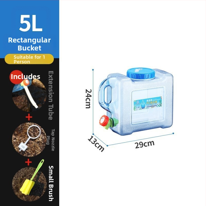 Āra ūdens uzglabāšanas kanna ar krānu, PU materiāls, stingrs korpuss, iekšējā dokumentu kabata