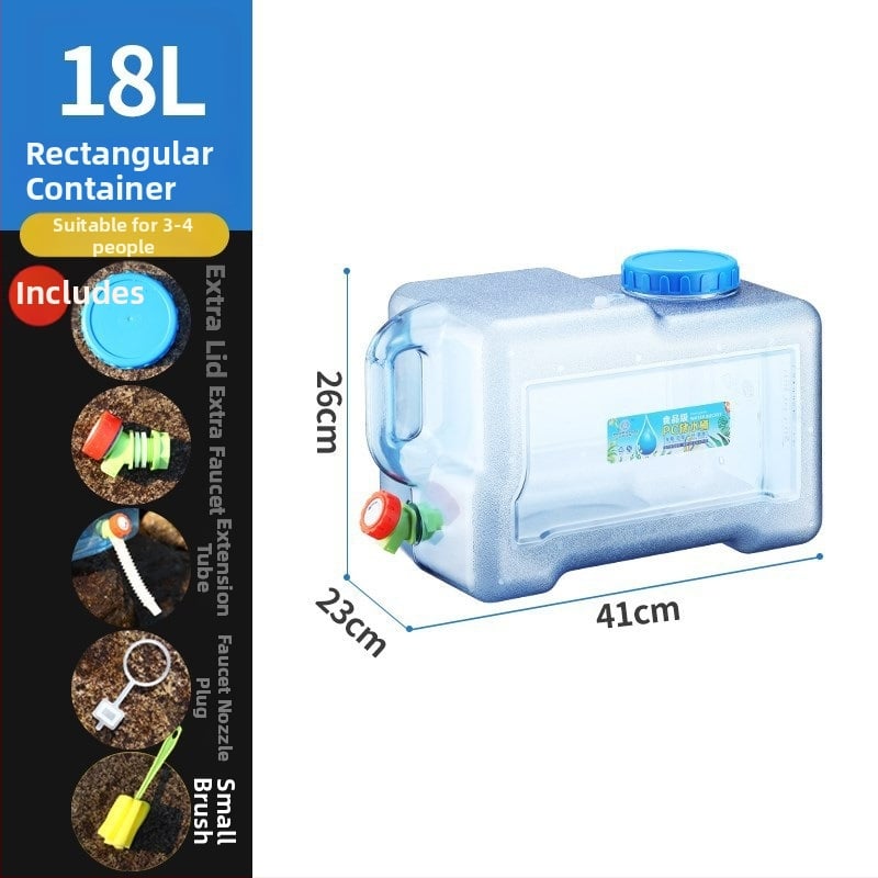 Āra ūdens uzglabāšanas kanna ar krānu, PU materiāls, stingrs korpuss, iekšējā dokumentu kabata