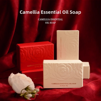 Kamēlijas ziedu ziepes – roku darbs, kastītē iepakotas, kāzu dāvana draudzenēm