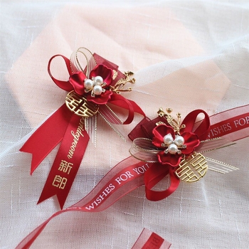 Naramnica s cvijećem za nevjestu i kumice – bez prilagodbe, bez logotipa, spremno za poklon, svadbeni dodatak