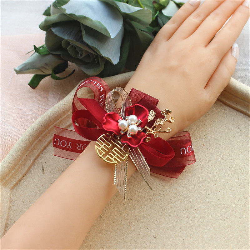 Naramnica s cvijećem za nevjestu i kumice – bez prilagodbe, bez logotipa, spremno za poklon, svadbeni dodatak