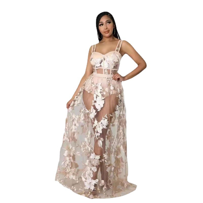 Безръкав рокля с презрамки и принт, U-образна яка, дължина миди, полиестерна тъкан