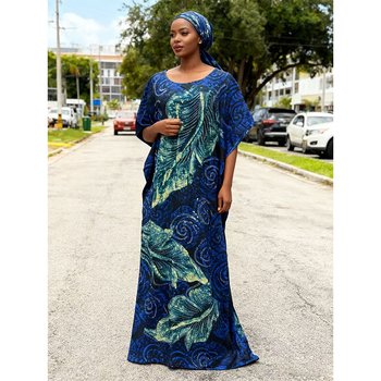 Ženska dugačka haljina sa štrasom, poliester-elastan tkanina, A-linijski kroj, okrugli izrez, rukavi 3/4