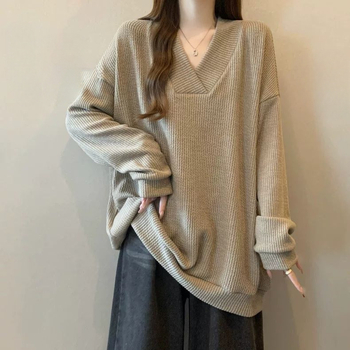 Дамски флийсов топ с V-образно деколте, полиестер със спандекс 90–95%, стил Royal Sister, Пролет 2025