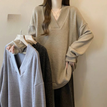 Дамски флийсов топ с V-образно деколте, полиестер със спандекс 90–95%, стил Royal Sister, Пролет 2025