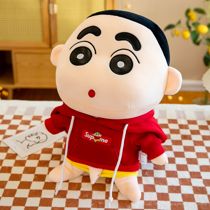 Crayon Shin Chan plyšová bábika, krátky plyš, výplň z down cotton, spracovanie loga OEM, pre vek 7–14 rokov