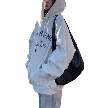 Hoodie s kapuljom i fleeceom, slobodan kroj, dugi rukavi, print uzorak, poliesterska smjesa