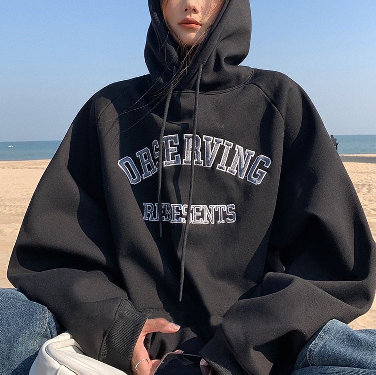 Hoodie s kapuljom i fleeceom, slobodan kroj, dugi rukavi, print uzorak, poliesterska smjesa
