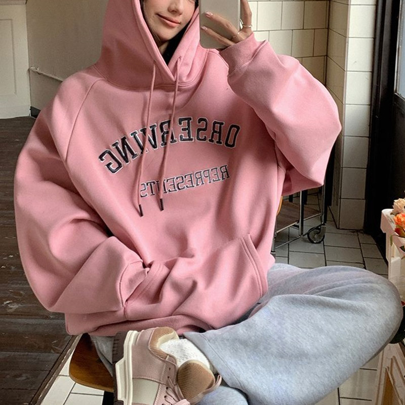 Hoodie s kapuljom i fleeceom, slobodan kroj, dugi rukavi, print uzorak, poliesterska smjesa