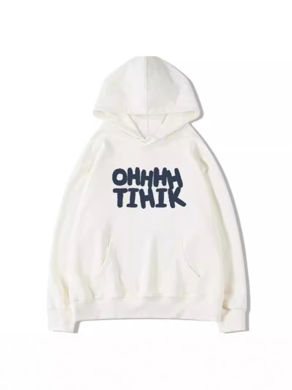 Γυναικείο φούτερ με κουκούλα και φλις επένδυση, εκτύπωση anime, χαλαρή γραμμή, μακριά μανίκια, πολυεστέρας