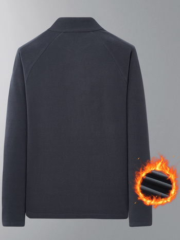 Woodpecker muška dukserica s visokim ovratnikom, dvostrani fleece, poluzip, debeli topliji, uski kroj za jesen-zimu